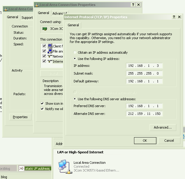 Get Static Ip Address Vista