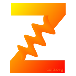 CorZipper logo - a big orange Z, reminiscent of the old zip icons of yore.