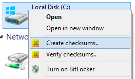 checksum for Windows.. SHA1 or MD5 hash a file, a folder, or a whole ...