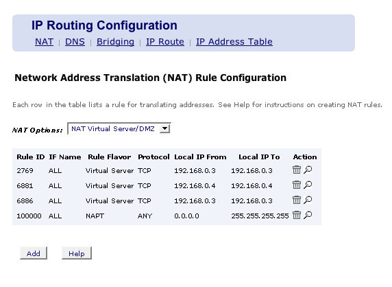 basic NAT settings