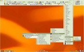 thumbnail image of cor's desktop, top toolbars, with taskbar