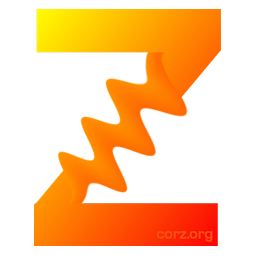 Rather groovy image of a big Z, in orange-yellow gradient.