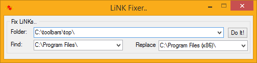 Screenshot of LiNK Fixer Main Window