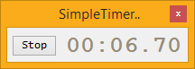 Screenshot of Simple Timer Main Window with Timer running