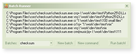 thumbnail image of the Batch Runner window