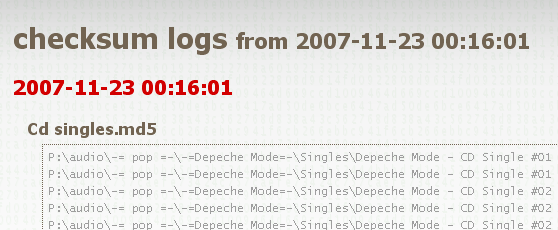 the exanded log, all hashes exposed