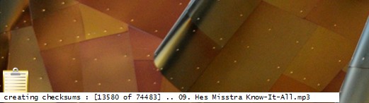 checksum on my Windows desktop, hashing like crazy..
