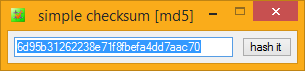 simple checksum's cute wee window