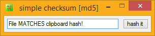 simple checksum doing clipboard commparison