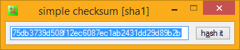 simple checksum doing SHA-1