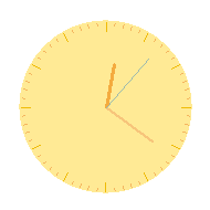 corz clock, semi-transparent on an Autumn background