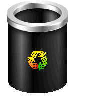 Black Film Recycle Bin ANIMATED+CROSSFADE By Mazenl77 animated colors by Cor 